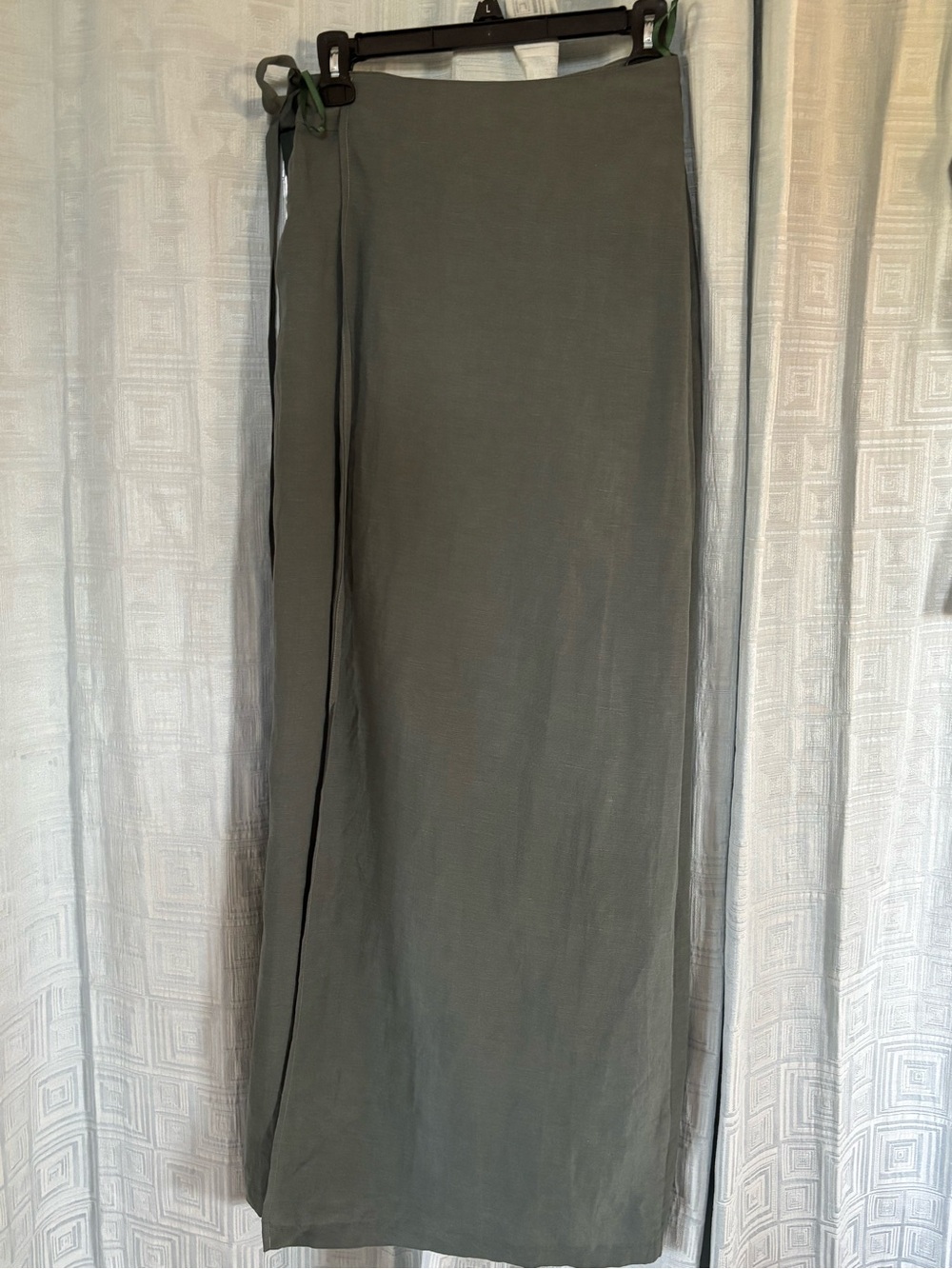 Veiled NY sage linen blend maxi wrap skirt Sz S New - Picture 10 of 10